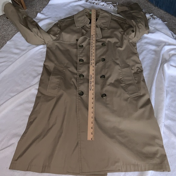 London Fog Maincoats trench coat double breasted with fleece liner 36 SHORT TAN - Picture 14 of 14